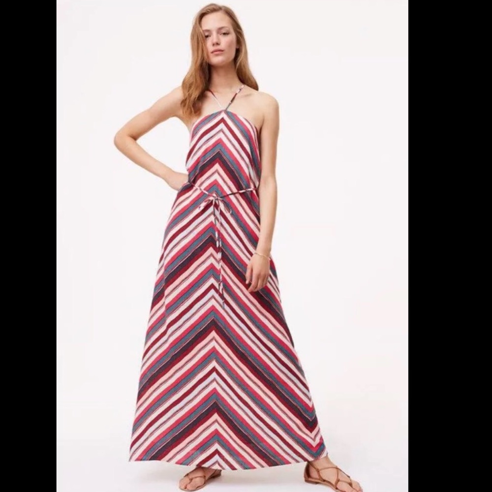 Maxi linen blend halter long beach dress maxi summer sundress  boho dress resort